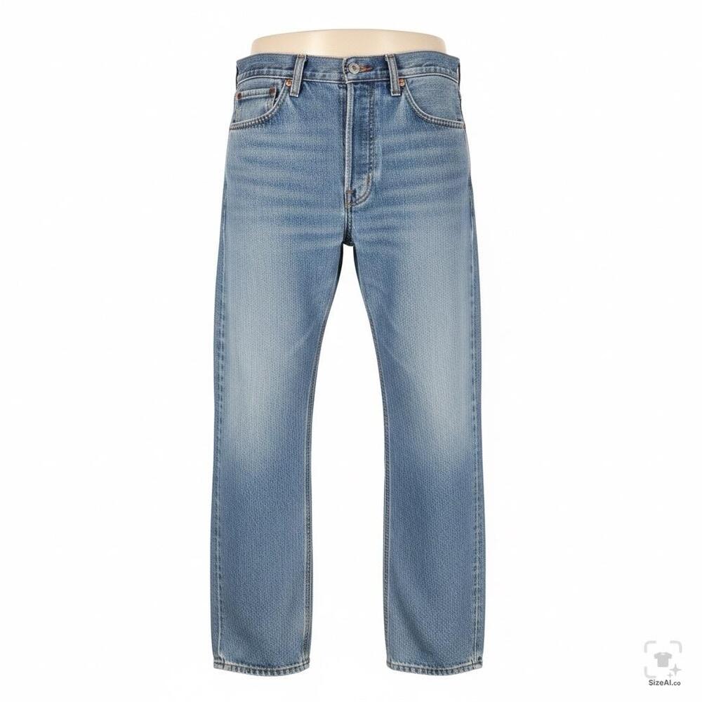 Levis 505 Jeans Mens 36x29 Regular Fit Mid Rise Blue Denim Straight Leg